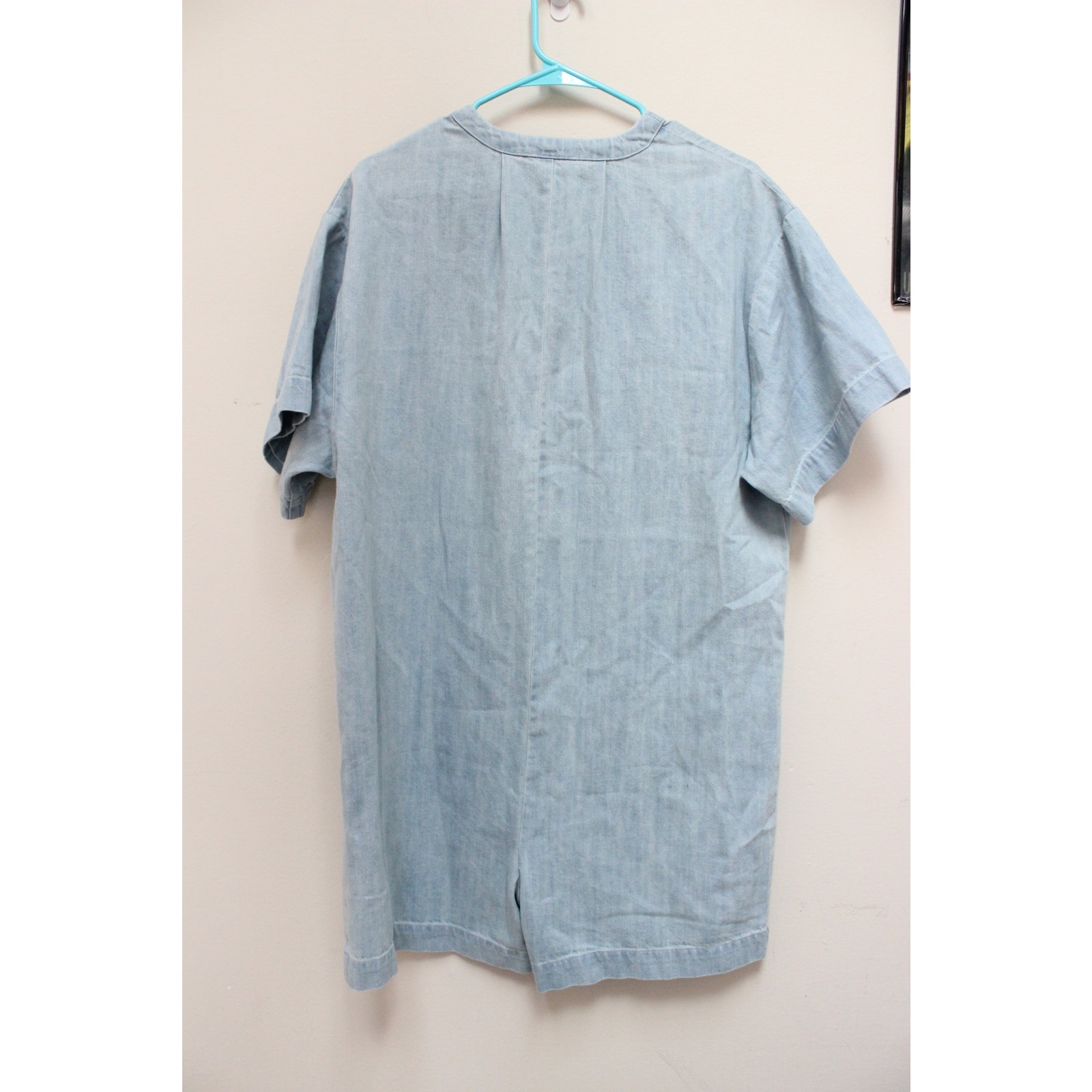 Nwt Ilana Kohn Tuck Light Blue Denim Jean Romper Size Xs — image 3 of 4